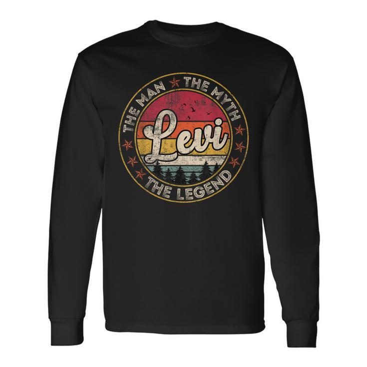 Levi The Man The Myth The Legend Personalized Name Long Sleeve T-Shirt