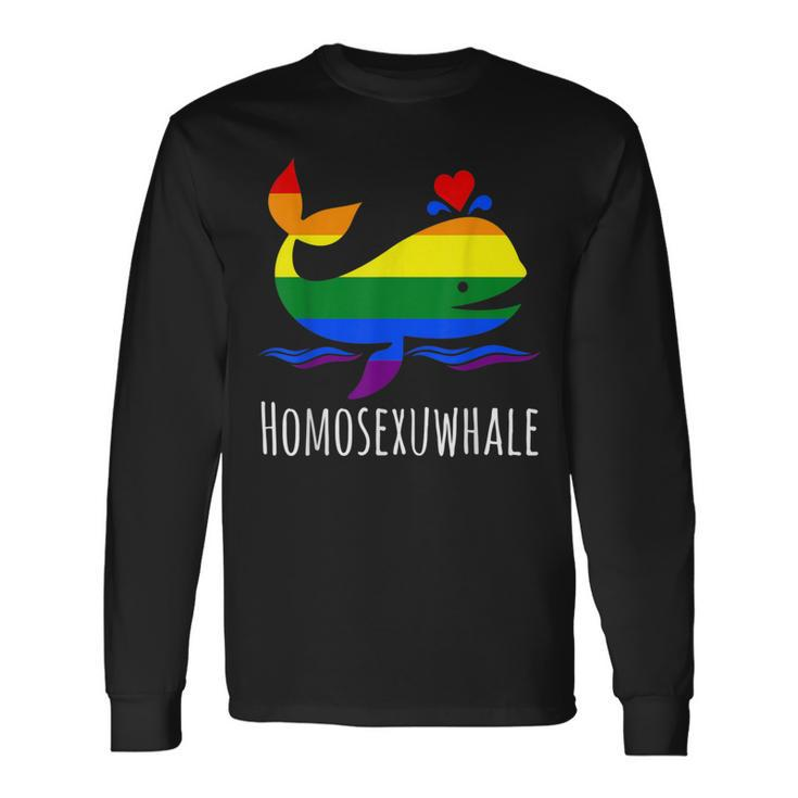 Lgbt Gay Lesbian Homosexuwhale Pride Pride Month Long Sleeve T-Shirt