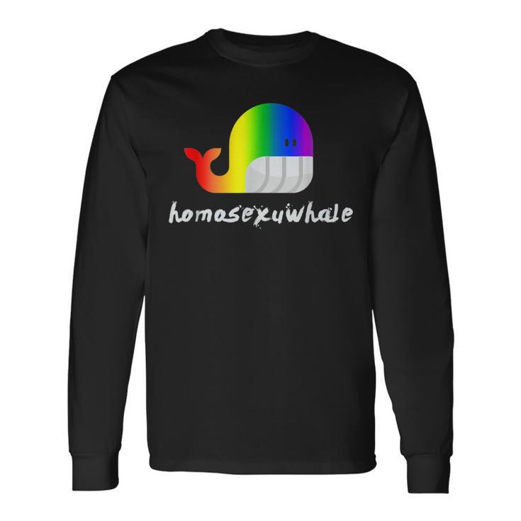 Lgbt Pride Homosexuwhale Lgbtq Gay Lesbian Queer Long Sleeve T-Shirt