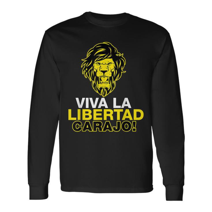 Libertarianismiva La Libertad Carajo Milei President Langarmshirts Geschenkideen