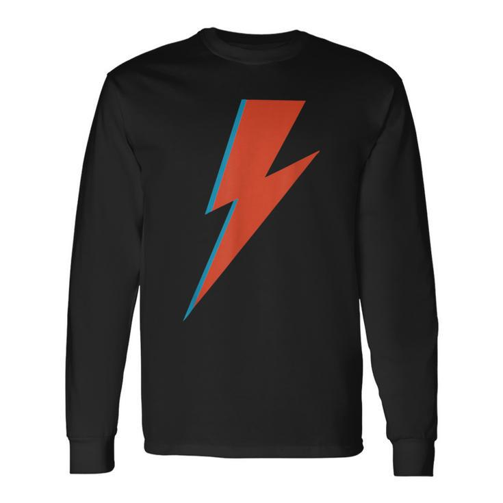 Lightning Bolt As Worn By Ziggy Rock Classic Music Sane 70S Long Sleeve T-Shirt