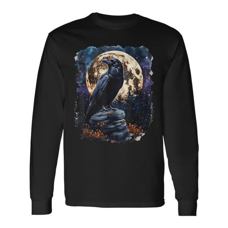 Lila Rabe Bei Nacht Odin Wikinger Walhalla Mythologie Langarmshirts Geschenkideen