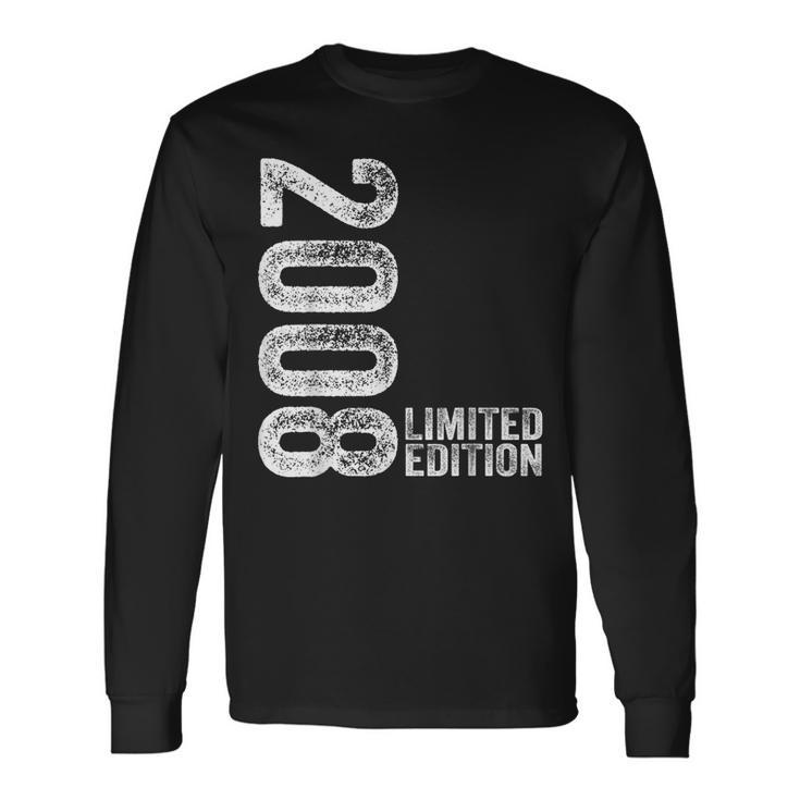 Limited Edition 2008 Boy 16 Years Vintage 16Th Birthday Long Sleeve T-Shirt