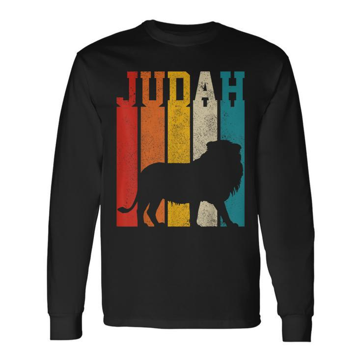 Lion Of Judah Vintage Ethiopian Hebrew Rastafari Long Sleeve T-Shirt