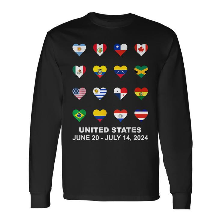 List Flag Of Countries In Copa United States Of America 2024 Long Sleeve T-Shirt