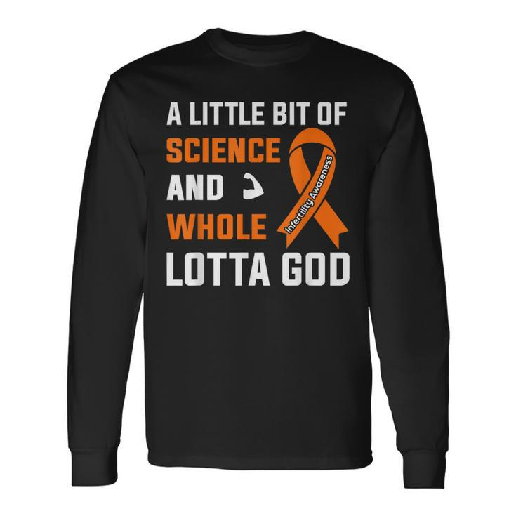 Little Bit Science National Infertility Awareness Ivf 2024 Long Sleeve T-Shirt Gifts ideas