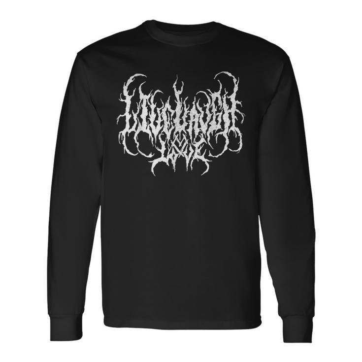 Live Laugh Love Death Metal Music Typography Long Sleeve T-Shirt Gifts ideas