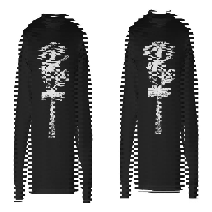 L'oeil Égyptien D'horus Ankh Egypte Archéologue T-shirt à manches longues