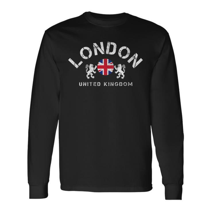 London Uk United Kingdom Union Jack England Souvenir Long Sleeve T-Shirt