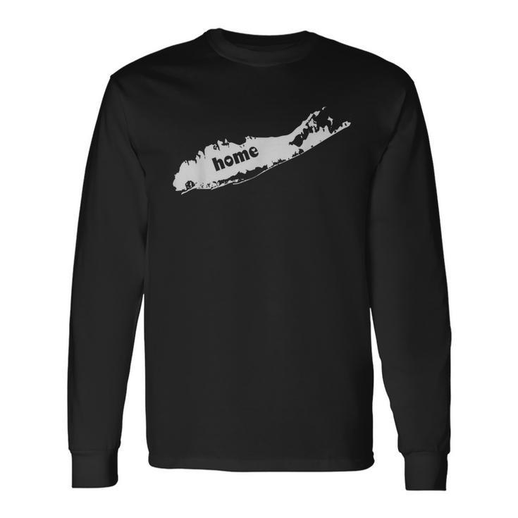 Long Island Love Home Map Long Sleeve T-Shirt