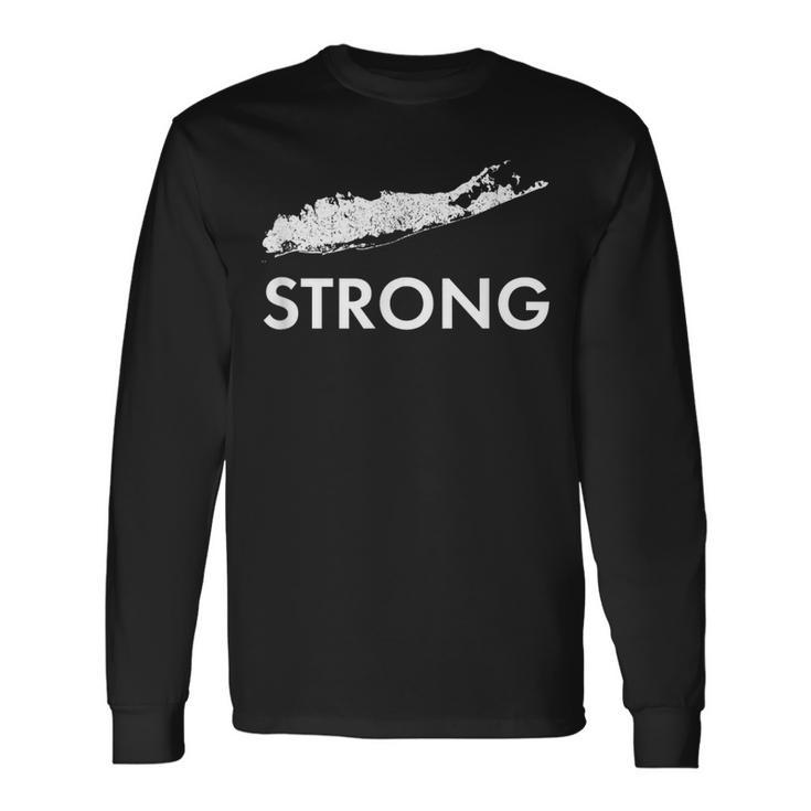 Long Island New York Long Island Ny Big Strong Home Long Sleeve T-Shirt