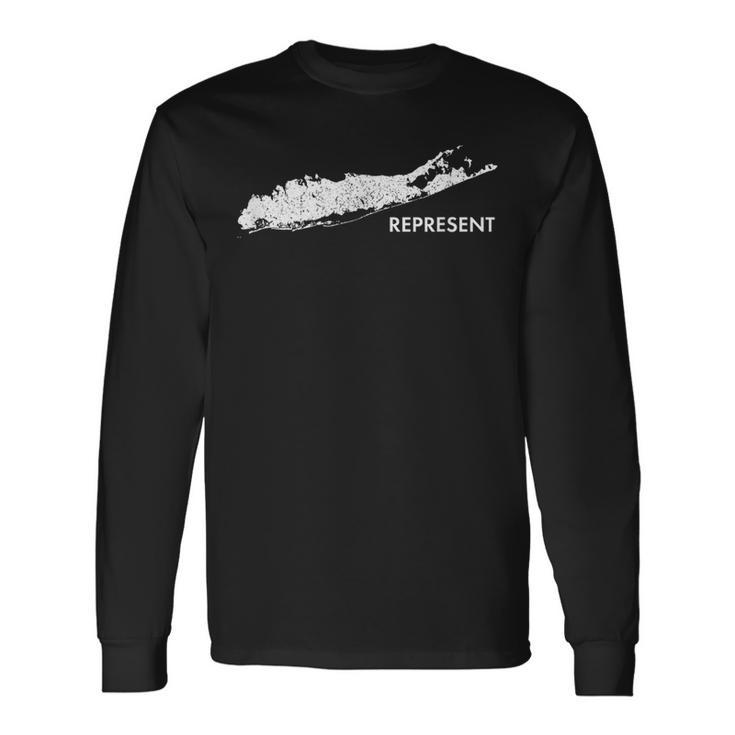 Long Island Represent Long Island Ny Home Long Sleeve T-Shirt