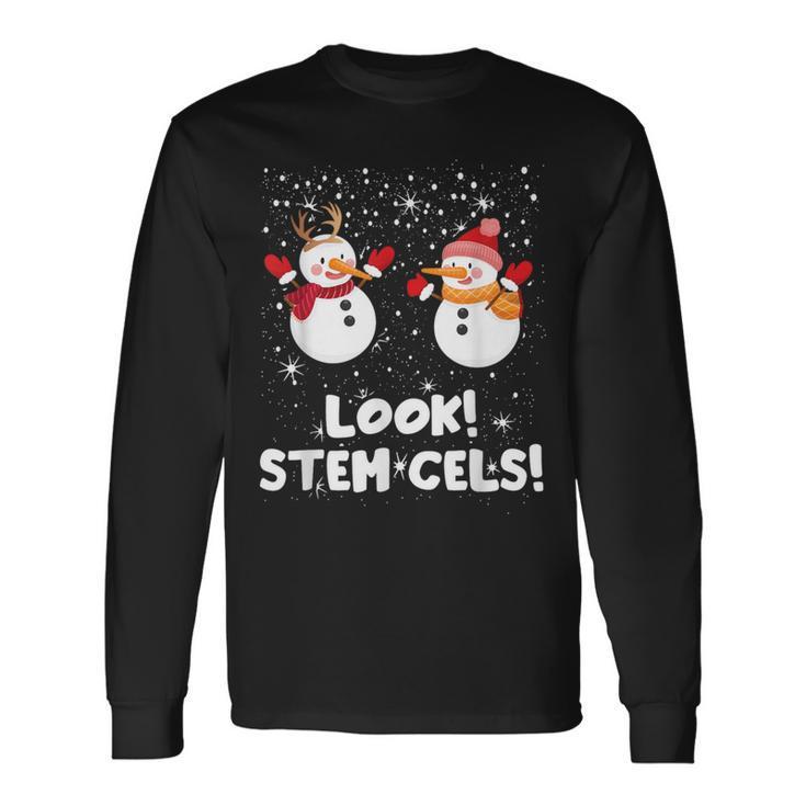 Look Stem Cells Xmas Holiday Winter Season Lover Long Sleeve T-Shirt