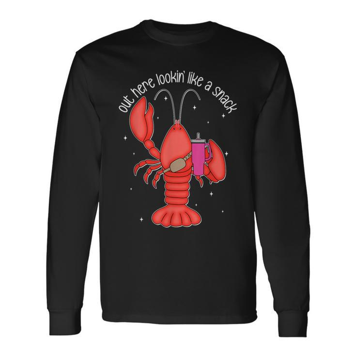 Out Here Lookin Like A Snack Boujee Crawfish Mardi Gras Long Sleeve T-Shirt Gifts ideas
