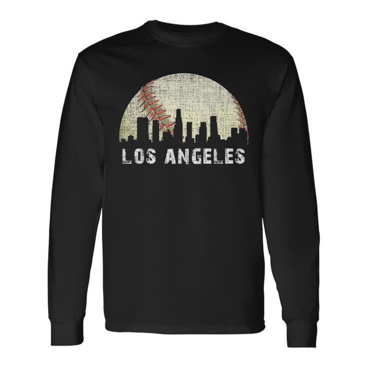 Los Angeles Vintage Baseball Distressed Gameday Retro Long Sleeve T-Shirt