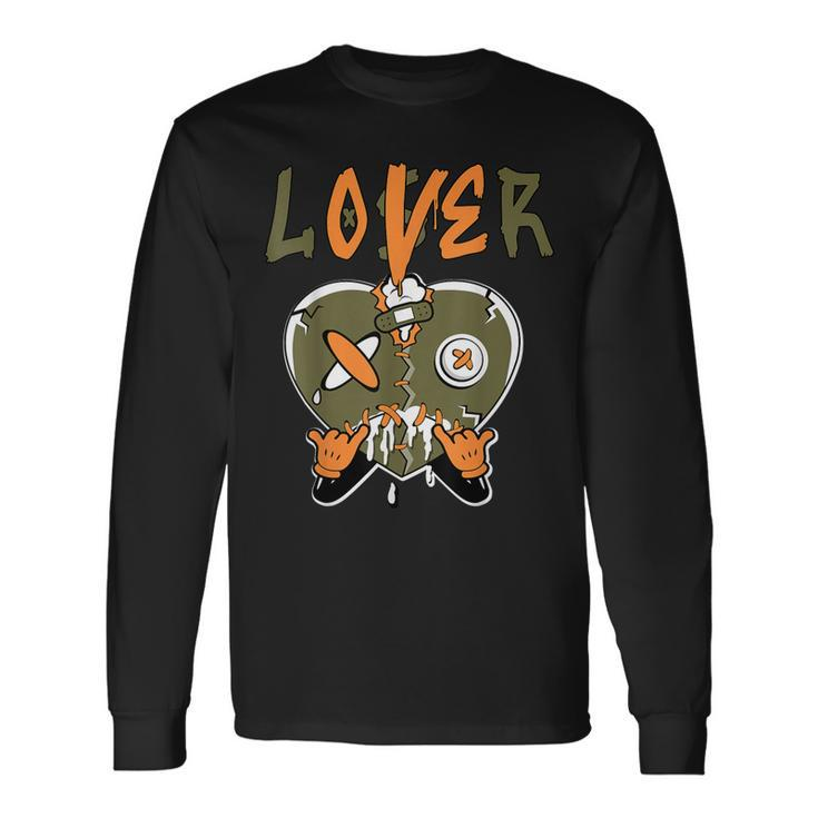Loser Lover Drip Heart Olive Green 5S Matching For Women Long Sleeve T-Shirt