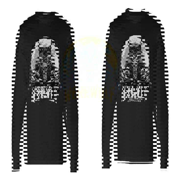 Loup-Garou Pleine Lune Effrayant Monstre Folklore Sweat à capuche