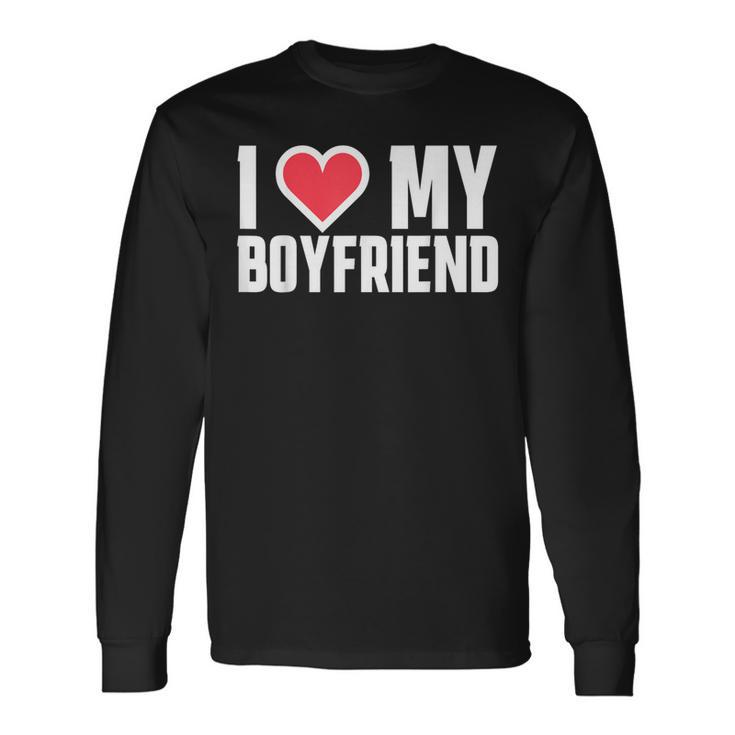 I Love My Bf Boyfriend Long Sleeve T-Shirt