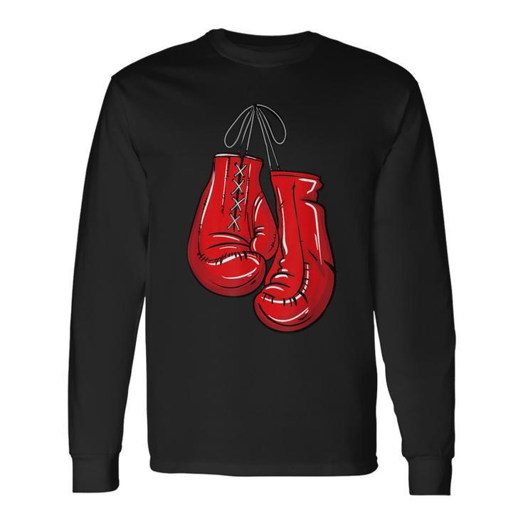 Love Boxing Gloves Illustration Boxer Long Sleeve T-Shirt