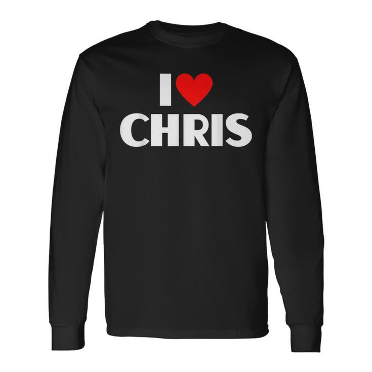 I Love Chris I Heart Chris Long Sleeve T-Shirt
