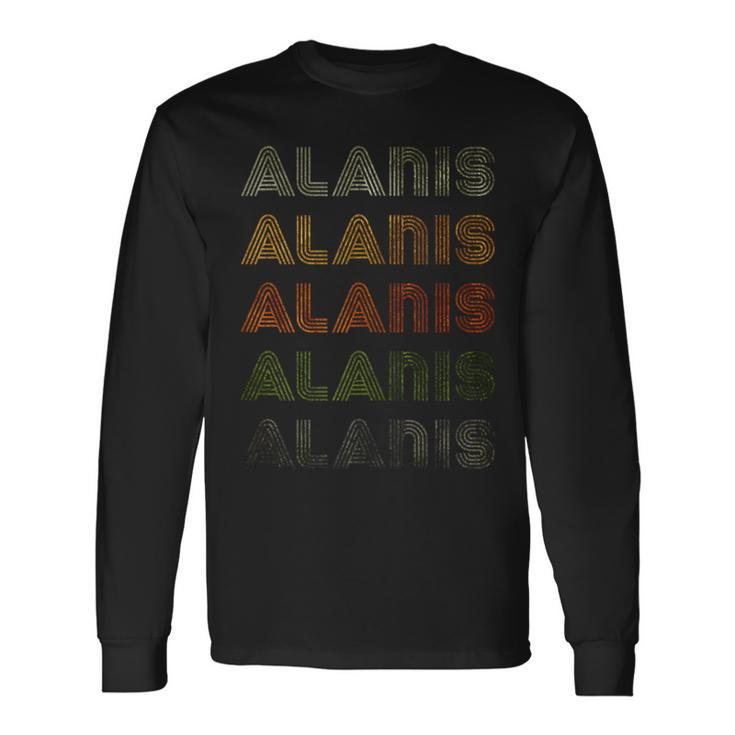 Love Heart Alanis Grunge Vintage Style Black Alanis Long Sleeve T-Shirt
