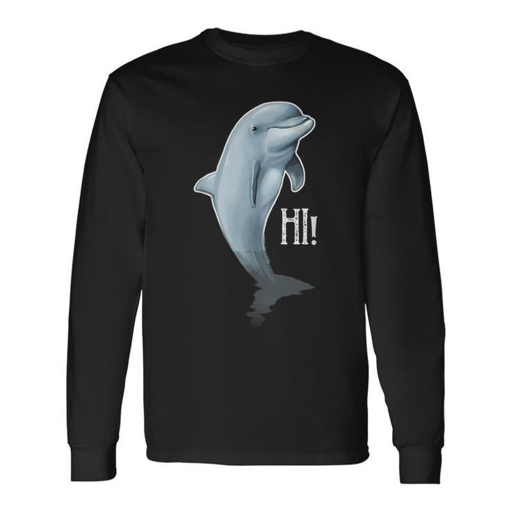 Love Heart Dolphins Dolpin Lover Ocean Sea Animal Long Sleeve T-Shirt