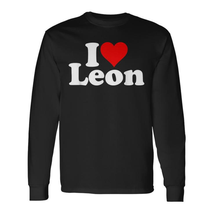 I Love Heart Leon Long Sleeve T-Shirt