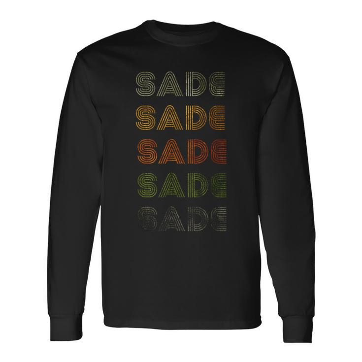 Love Heart Sade GrungeVintage Style Black Sade Long Sleeve T-Shirt