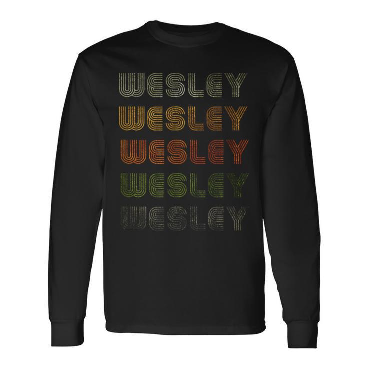 Love Heart Wesley GrungeVintage Style Black Wesley Long Sleeve T-Shirt