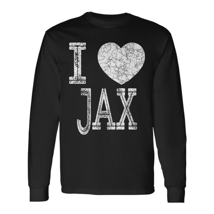I Love Jax Valentine Boyfriend Son Boy Heart Husband Name Long Sleeve T-Shirt