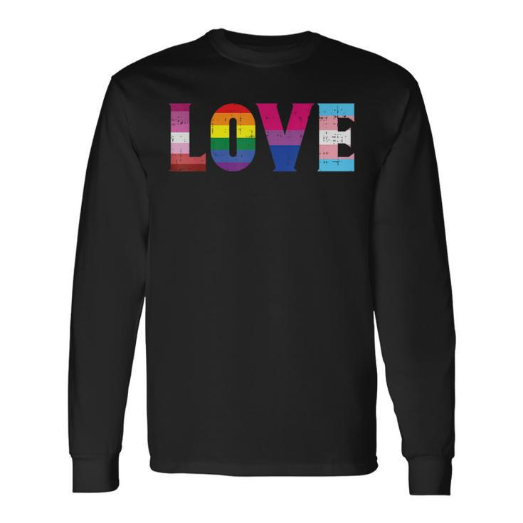 Love Lgbt Pride Ally Lesbian Gay Bisexual Transgender Ally Long Sleeve T-Shirt