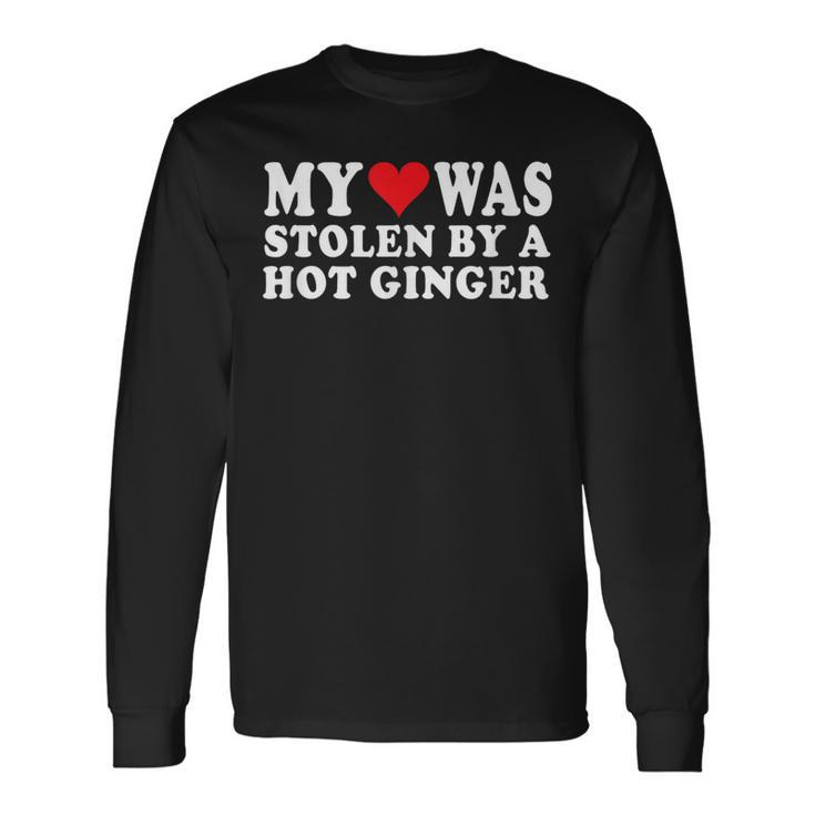 Love My Redhead Girlfriend Heart Stolen By Hot Ginger Mens Long Sleeve T-Shirt