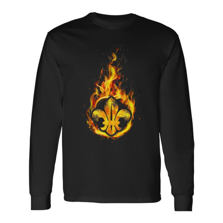 I Love Scouting Fire Scout Leader Best Cool Scout Long Sleeve T-Shirt