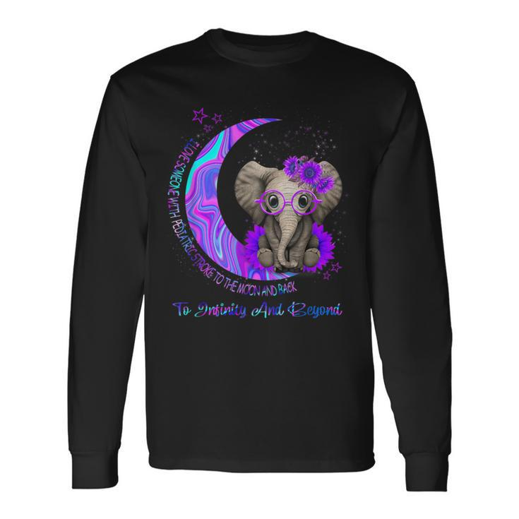 I Love Someone With Pediatric Stroke To The Moon And Back Long Sleeve T-Shirt