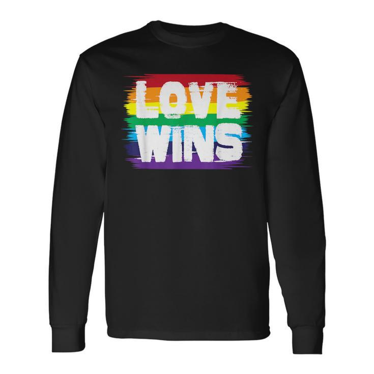 Love Wins Cute Witty Lgbt Community Long Sleeve T-Shirt