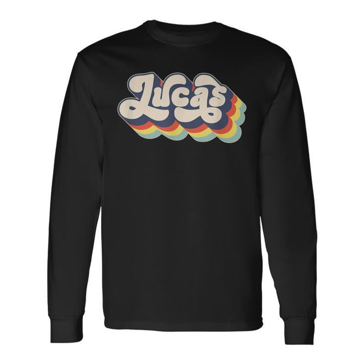 Lucas Family Name Personalized Surname Lucas Long Sleeve T-Shirt