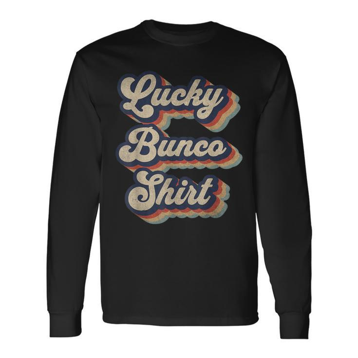 Lucky Bunco Vintage Bunco Dice Game Long Sleeve T-Shirt