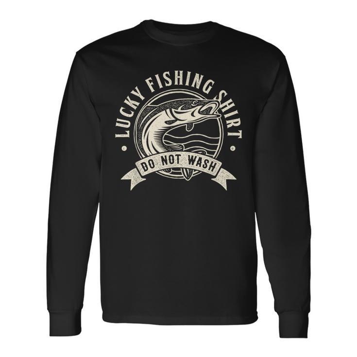 Lucky Fishing Do Not Wash Angler & Fish Long Sleeve T-Shirt