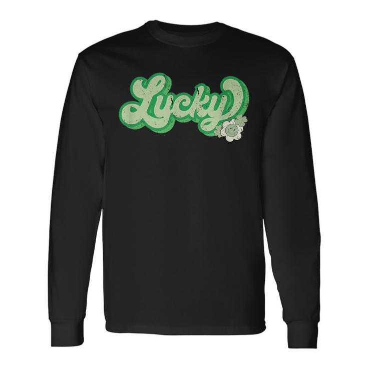 Lucky St Patrick's Day Retro Long Sleeve T-Shirt Gifts ideas
