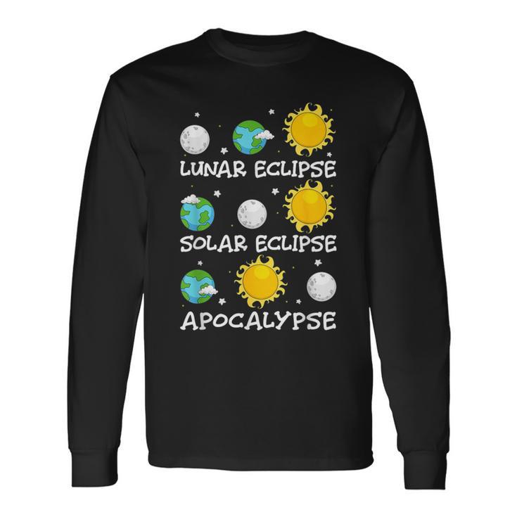 Lunar Eclipse Solar Eclipse And Apocalypse America 40824 Long Sleeve T-Shirt Gifts ideas