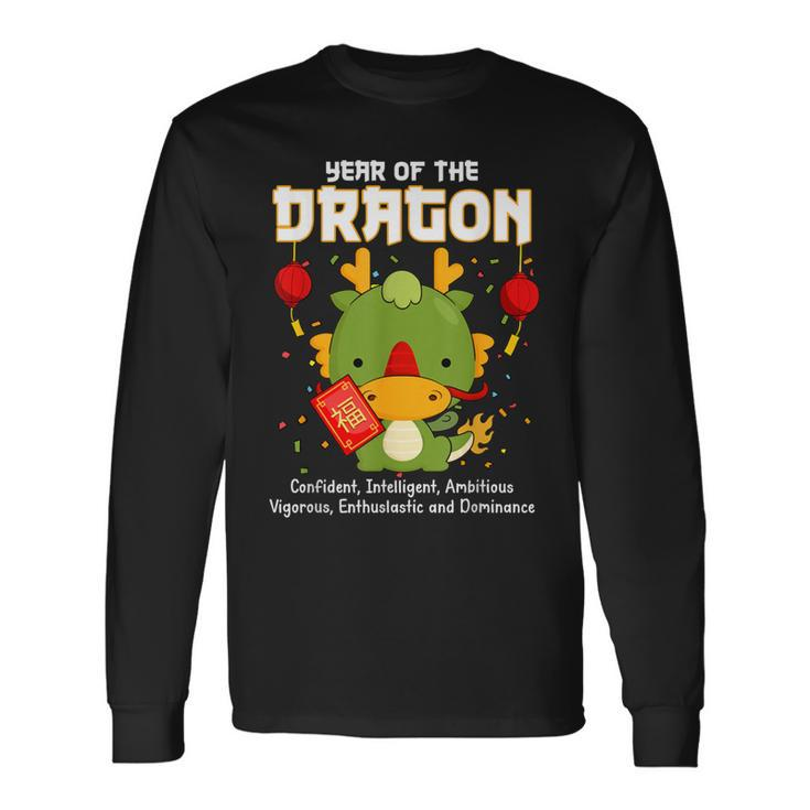 Lunar New Year The Year Of The Dragon Confident Intelligent Long Sleeve T-Shirt