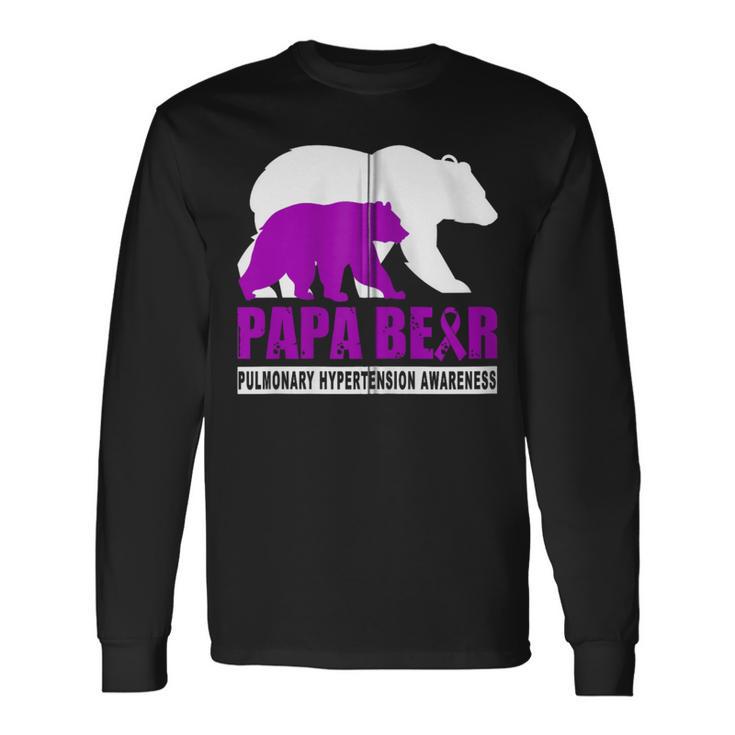 Lungenhochdruck Bewusstsein Papa Bär Unterstützungater Kapuzenjacke Langarmshirts Geschenkideen