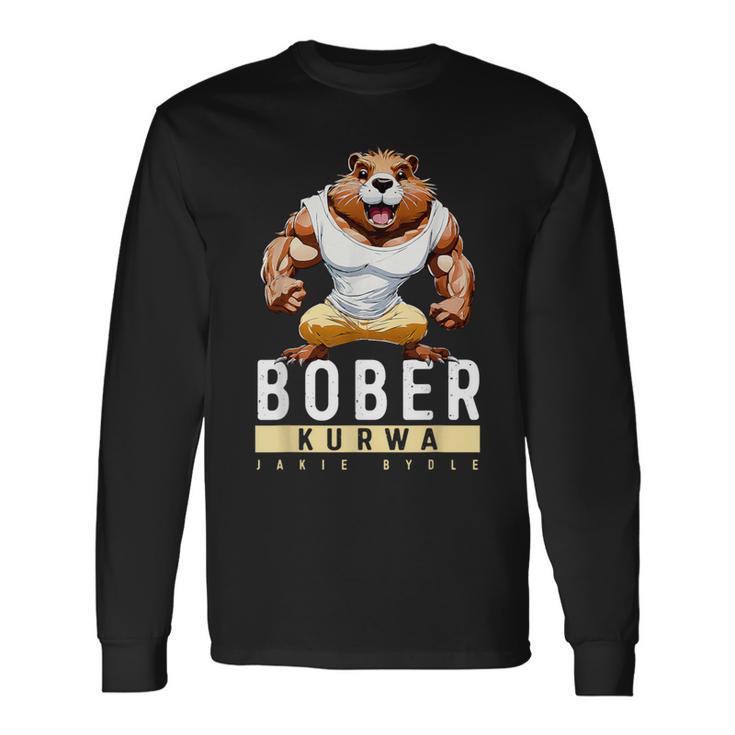 Lustige Bober Bóbr Kurwa Polnisch Kurwa Bober Langarmshirts Geschenkideen