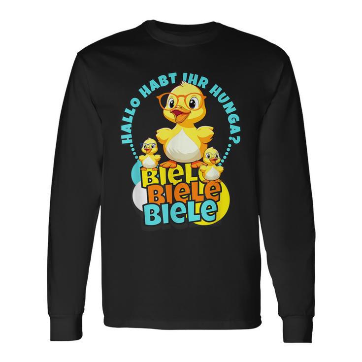 Lustige Enten Hallo Habt Ihr Hunger Biele Biele Biele Langarmshirts Geschenkideen