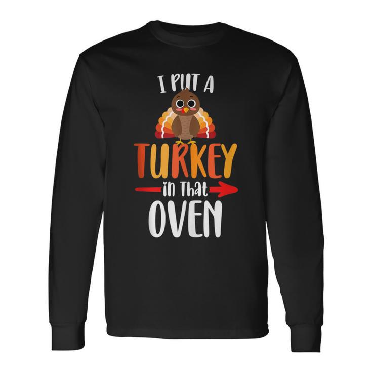 Lustige Türkei Papa Thanksgiving Schwangerschaft Ankündigung Langarmshirts Geschenkideen