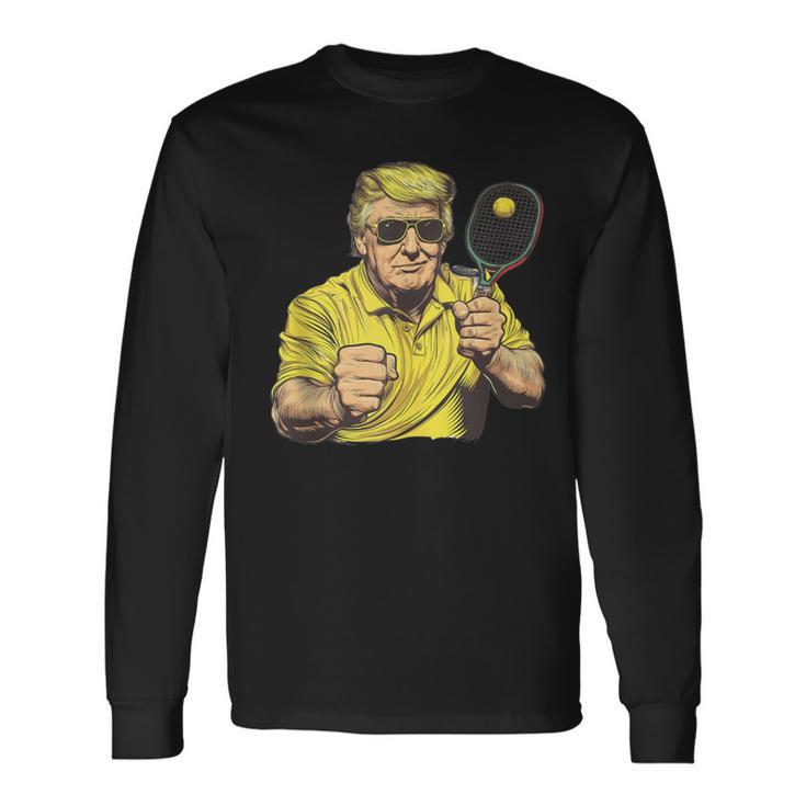 Lustiges Trump-Spiel Pickleballatertag Papa Weihnachten Langarmshirts Geschenkideen