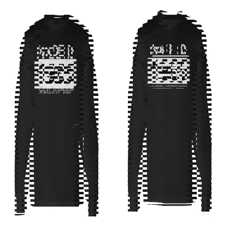 Made In 1965 Edición Limitada Legend Born In 1965 Camiseta de manga larga