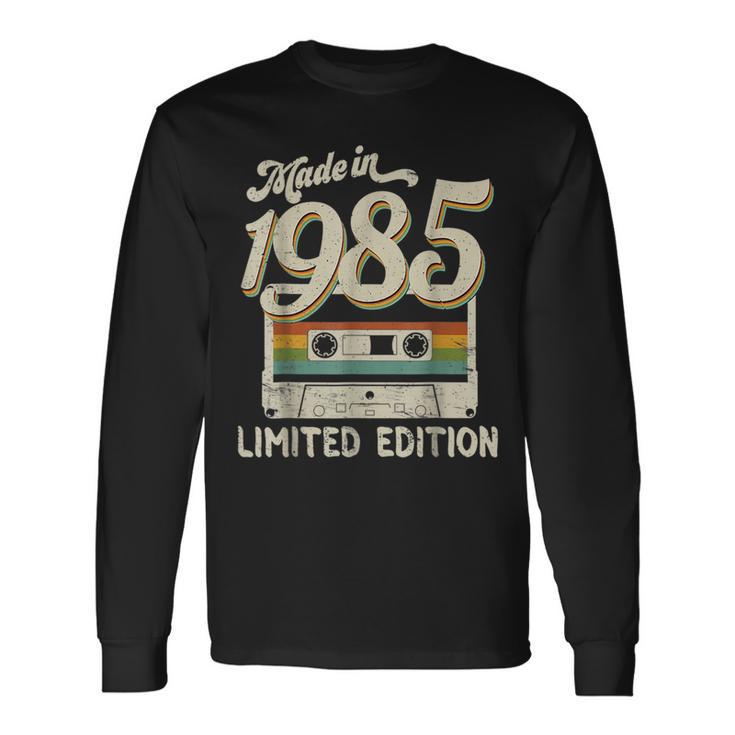 Made In 1985 Limited Edition 37Th Birthday Cassette Tape Long Sleeve T-Shirt