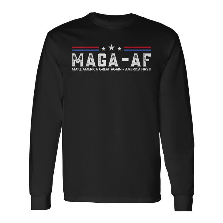 Maga Af America First Long Sleeve T-Shirt Gifts ideas