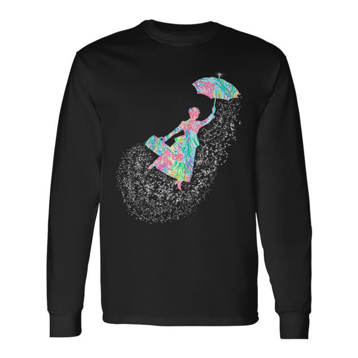 Magical Flying Nanny Glimmer Spoonful Of Sugar Long Sleeve T-Shirt